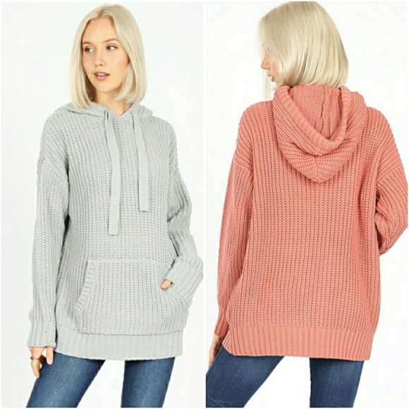 °SALE°°NWT - LT GRAY HOOD SWTR W/ KANGAROO POCKTS - Picture 2 of 7